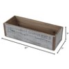 Cheung's Fiorel Rectangular Gray Wood Planter - Large - 4 of 4