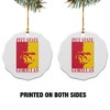 Pittsburgh State University Primary Logo Porcelain Scalloped Holiday Christmas Tree Ornament  2.8" (7.1 cm) - 2 of 4