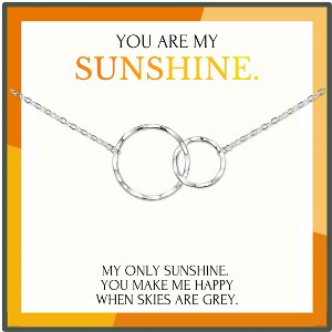 HOPE LOVE SHINE Mother Daughter Gifts Set for 2 Mom Daughter Necklace 14K Gold Plated Sterling Silver Rings 18" - 1 of 1