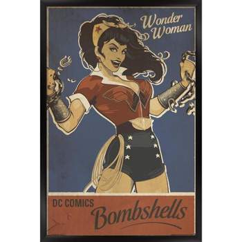 Trends International 24X36 DC Comics - Wonder Woman - Bombshell Framed Wall Poster Prints