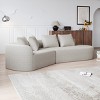 KWPZQEB 112" Oversized Sectional Sofa, 4-Seater Curved Sofa with Upholstered, Modern Cloud Couch with Deep Seat & 4 Throw Pillows for Living Room - 3 of 4