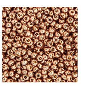 John Bead Miyuki Glass Seed Beads 11/0 (22g) Galvanized Duracoat Champagne DB4204 - 1 of 2