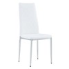 FONTOI 6PCS Dining Chairs with Metal Legs&Ergonomic Back for Dining Room, Meeting Family Dining Needs, White&Silver, 15"*38.6"*15" - 2 of 4