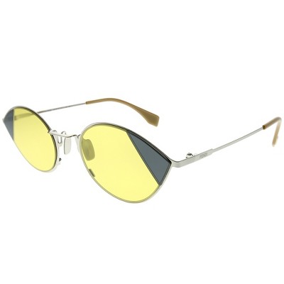 Fendi Cut-Eye FF 0342 B1Z HO Womens Cat-Eye Sunglasses Silver Gold 51mm