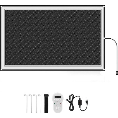 SILVEL Snow Melting Mats Outdoor, 30''×48'' Ice Snow Melting Mats for Winter Entrances, No-Slip Heated Outdoor Mats with Outlet Timer, 1PC