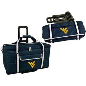 NCAA West Virginia Mountaineers Folding Soft Sided Rolling Cooler - 64 cans - 1 of 4