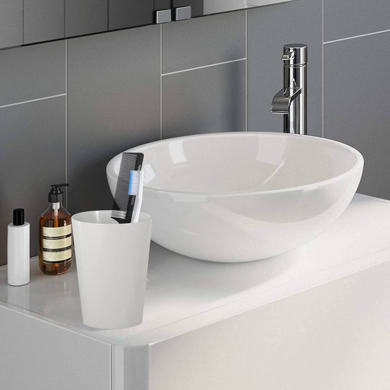 Elegant Decorative Bathroom Tumbler - Nu Steel, 4 of 5