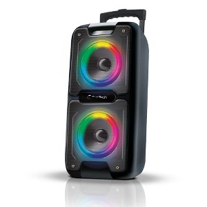 TOPTECH AL-101, 2x6.5" Bluetooth Speaker with Disco Lights, Karaoke with 3000W Power - 1 of 4