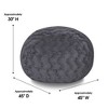 CAVINAS Faux Fur Bean Bag Chair, 4Foot Cozy and Stretchable Fabric Lounger for Children and Adults, Filled with Shredded and Memory Foam - 3 of 4