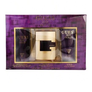 Guess Gold by Guess for Men - 3 Pc Gift Set 2.5oz EDT Spray, 6.0oz Deodorizing Body Spray, 6.7oz Shower Gel - 1 of 1