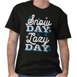 Winter Christmas Lazy Snow Day Graphic T Shirt Men or Women Brisco Brands - 1 of 4