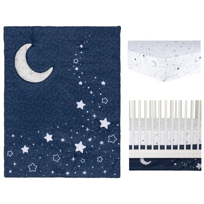 Sammy & Lou Shooting Stars Baby Nursery Crib Bedding Set - 4pc