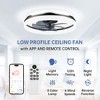 HUMHOLD 20'' White Ceiling Fan with Light and Remote, Low Profile Ceiling Fans with 3-Color Dimmable Lights, 6 Wind Speeds Flush Mount Ceiling Fan - 4 of 4