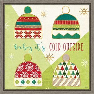 Amanti Art Winter Wishes III (Hat) by Veronique Charron Canvas Wall Art Print Framed 16 x 16-in. - 1 of 4