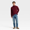 Houston White Men's Long Sleeve Mock Turtleneck Shirt - Dark Red - 3 of 3