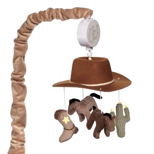 Lambs & Ivy Country Western Cowboy Hat Musical Baby Crib Mobile Soother Toy - 1 of 4
