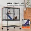 VEVOR 34" Rolling Metal Ferret Cage, Large 2-Tier Critter Nation Cage, Small Animal Cage with Ramps & Tray, Easy to Set up for Pet Rats, Hamster - 3 of 4