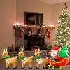 Swtroom 12Ft Inflatables Santa Claus on Sleigh 3 Reindeers Christmas Tree Lighted Xmas Decor Inflatables Christmas Gifts - 3 of 4