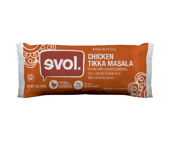 Evol Chicken Tikka Masala Frozen Burrito - 5oz