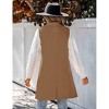 Ladies' Sleeveless Coat Fashion Jacket Lapel Wool Look Overcoat Vest - 4 of 4