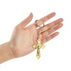 Juvale 24-Pack Cross Keychains, Religious Key Holders for First Communion, Easter, Baptism, Funeral Favors, Silver, Gold, 3.6” - 4 of 4