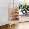 PawHut 5-Tier Wooden Hamster Cage Mice Habitat Rat Habitat with Openable Top, Front Door and Storage Shelf - 2 of 4