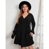 Women's Plus Size Boho Ruffle Dress – Ethereal Tiered Layers & Flowy Bell Sleeves for Garden Parties & Special Occasions - 2 of 4