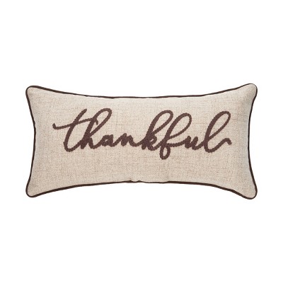 C&F Home 10" x 22" Thankful Embellished Fall Throw Pillow