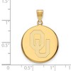 Black Bow Jewelry 10k Yellow Gold Oklahoma Sooners NCAA Large Pendant - 2 of 3