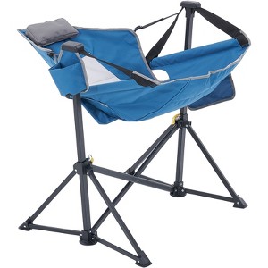 VEVOR Reclining Camping Chair, 300 lbs Load Camping Hammock Chair, Rocking Lounge Folding Chair with Cup Holder Storage Bag Headrest - 1 of 4
