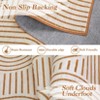 Large Washable Area Rug Modern Abstract Striped Carpet for Living Room Bedroom Dining Room Office, Non-Slip Low-Pile Easy Care - 3 of 4