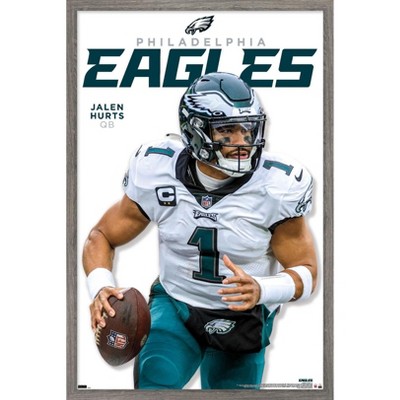 Trends International Nfl Philadelphia Eagles - Jalen Hurts Feature Series  23 Framed Wall Poster Prints Barnwood Framed Version 22.375 X 34 : Target