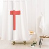 Deny Designs April Lane Art Block Monogram Shower Curtain - 2 of 3