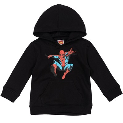 Marvel Avengers Spider-Man Toddler Boys Fleece Pullover Hoodie Black 5T