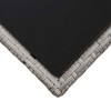 vidaXL Coffee Table Gray 17.7 in.x17.7 in.x15.7 in. Poly Rattan and Glass - 4 of 4