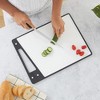 JoyJolt Cutting Board Set-Cutting Boards for Kitchen-Non Slip Large & Small Chopping Boards; Meat Cutting Board with Juice Groove-White & Black - 3 of 4