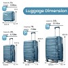 Wooakway Luggage 4 Piece Sets 14"/20"/24"/28", Hard Shell Lightweight TSA Lock Carry on Expandable Suitcase with Spinner Wheels - 4 of 4