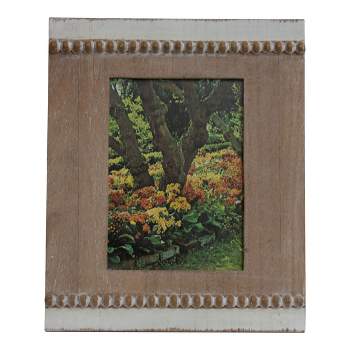 White Wood Bead 5x7 Inch Wood Decorative Picture Frame - Foreside Home & Garden