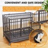 48IN Heavy Duty Dog Crate,Large Dog Crate with Wheels Sturdy Locks,High Anxiety Indestructible Cage,Double Door and Removable Tray,for All Large Pets - 4 of 4