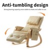 Massage Rocking Chair, Upholstered Glider Chair with Adjustable Footrest, Rocker Recliner Chair, Reading Chair for Living Room Bedroom Office - 4 of 4