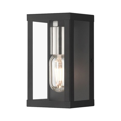 Livex Lighting Gaffney 1 - Light Wall Light in  Black/Brushed Nickel