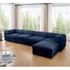 Oversized 142.5" Chenille Modular L-Shaped Sectional Sofa with Cylindrical Cushios and Storage Seat, 5-Piece Free combination Sofa - 3 of 4