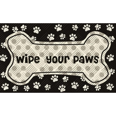 Evergreen Cypress Home Wipe Your Paws Embossed Floor Mat