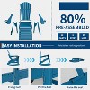 homfan Rocking Adirondack Chairs, Folding Adirondack Rocking Chair With Footrest,  With Retractable Ottoman and Cup Holder - 2 of 4