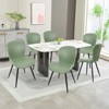CLIHOME 2 Pieces Armless Dining Chairs, Modern Leather Upholstered Chairs with Comfy Backrest and Sturdy Metal Legs 20" Height - 4 of 4