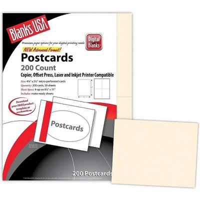 Blanks/USA Index Digital Postcard 5 1/2 x 4 1/4 Ivory 50/Pack PC302X94IV