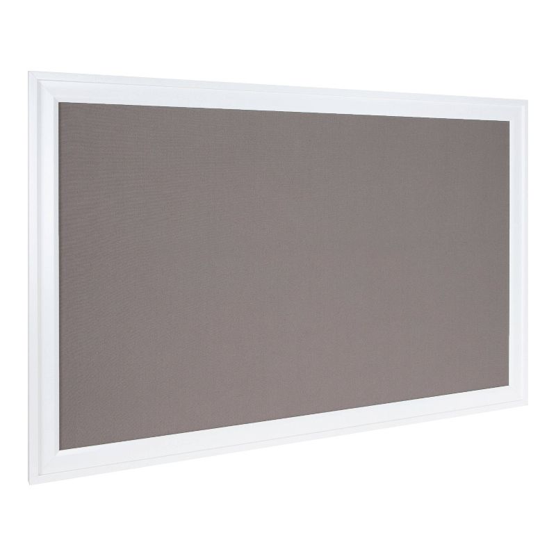 Bosc Framed Gray Linen Fabric Pinboard - DesignOvation, 1 of 6