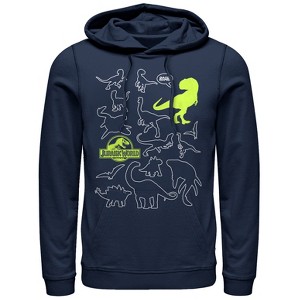 Men's Jurassic World: Fallen Kingdom Dinosaur Outline Pull Over Hoodie - 1 of 3