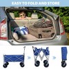 SKRAN Collapsible Wagon Cart Foldable,Wagons Carts Foldable with Wheels with Drink Holders,for Shopping,Garden,Apartment,Camping,Outdoor - 2 of 4