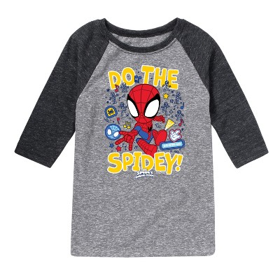 Marvel Do The Spidey  - Athletic Heather/Heather Black - 3T